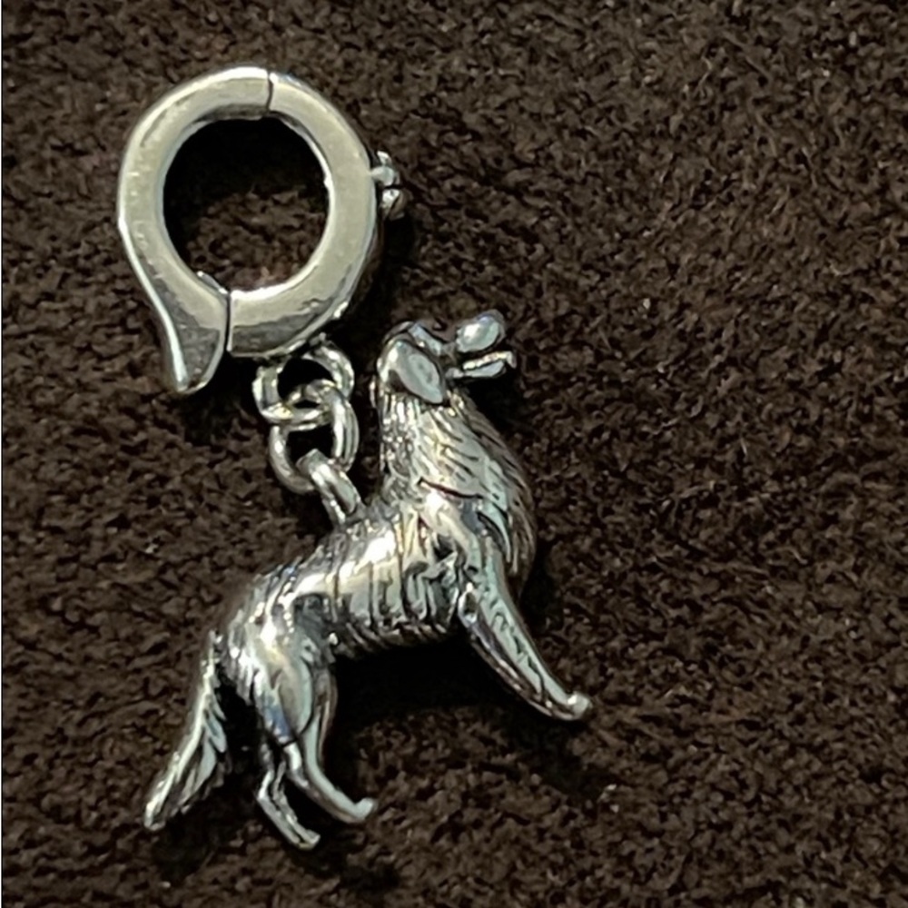Silver Dog Charm Pendant - Picture 10 of 11